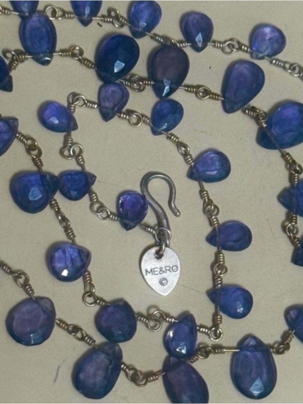 WOW POSHMARK - Authentic Me & Ro Blue Sapphire Briolettes on Sterling Silver